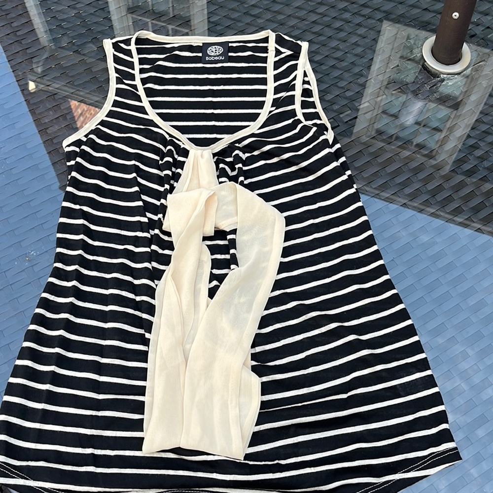 Light striped tank by Bobeau in an XS. NWOT.